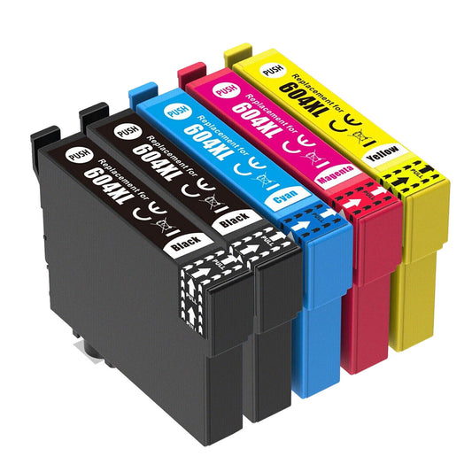 604XL + 1BK Ink Cartridges For Epson WorkForce WF-2910 WF-2930 WF2935 & WF-2950 Non-OEM